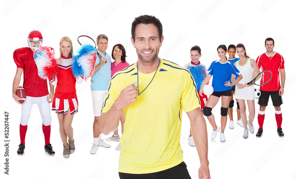 Obraz premium Large group of sports people