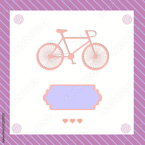 greeting card with bike
