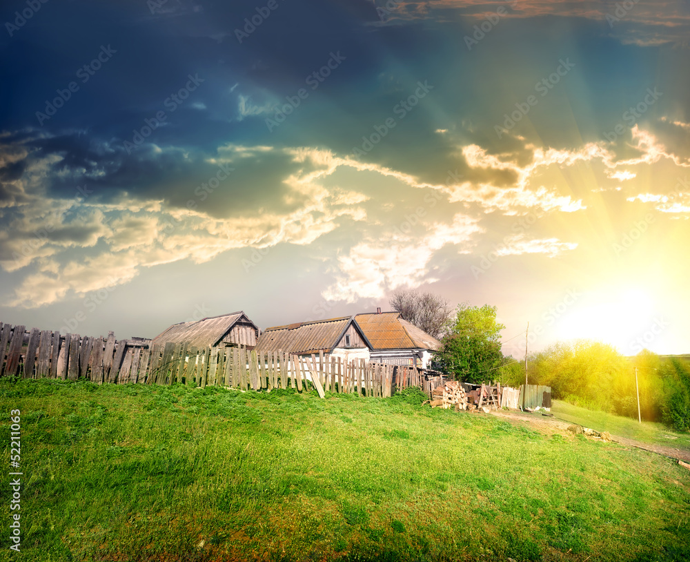 Fototapeta premium Old village house