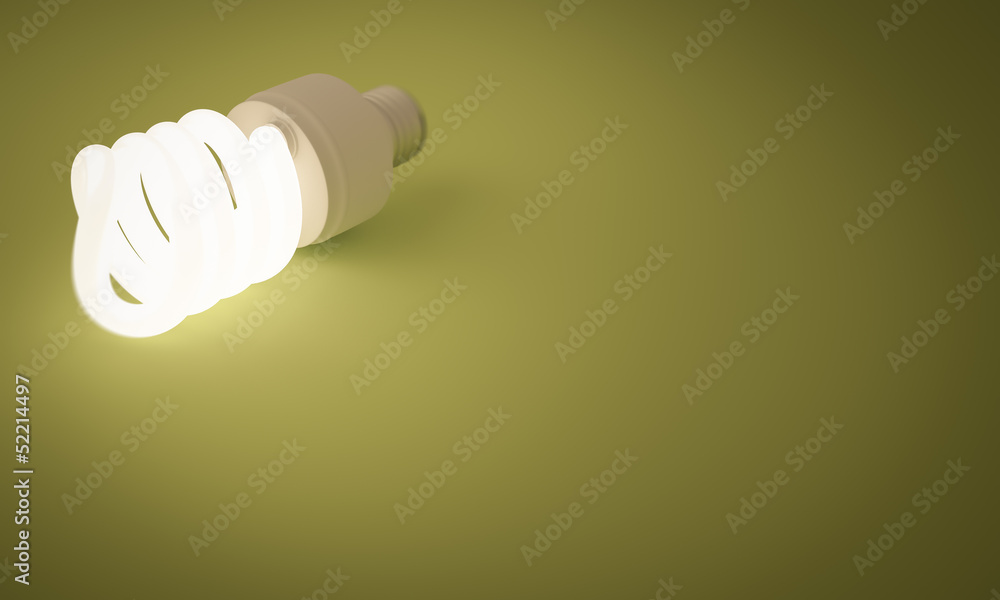 Lit Fluorescent Lightbulb Lit Fluorescent Lightbulb