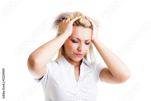 Beautiful woman with health issues