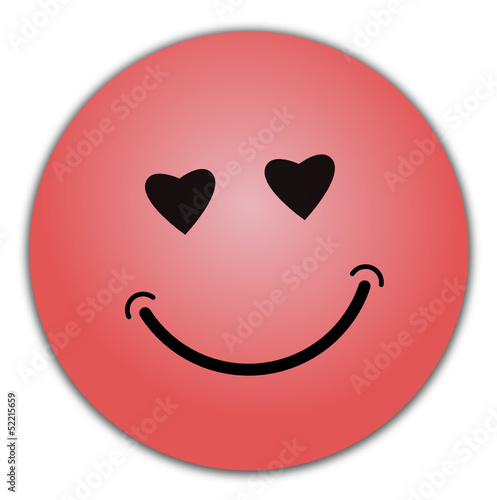 Smiley Love Button  #130511-svg01