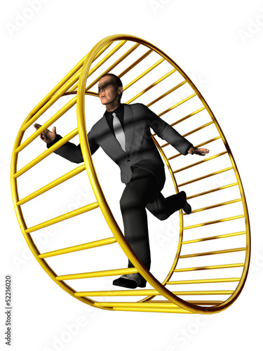 Foto Business man running in a Rat race