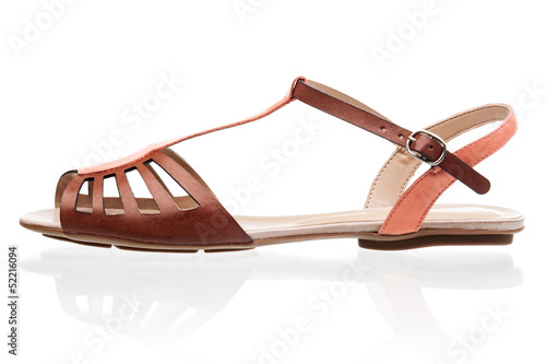 Female sandal isolated over white photo