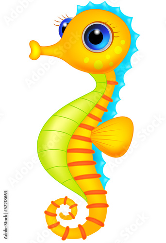 Cute seahorse cartoon