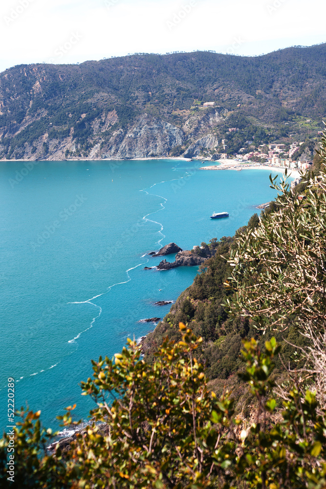 Ligurian coast at Cinque terre, Italy.
