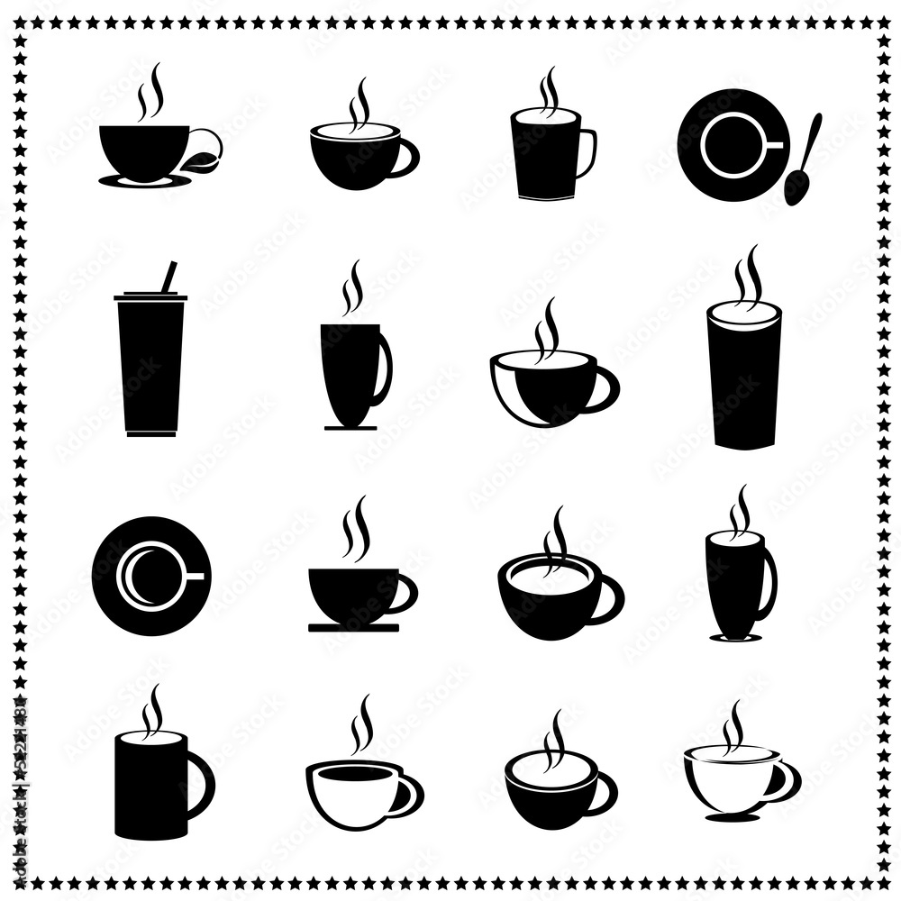 set of coffee cup and tea cup set of coffee cup and tea cup