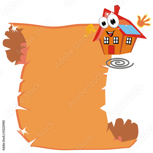 pergamena casa vector