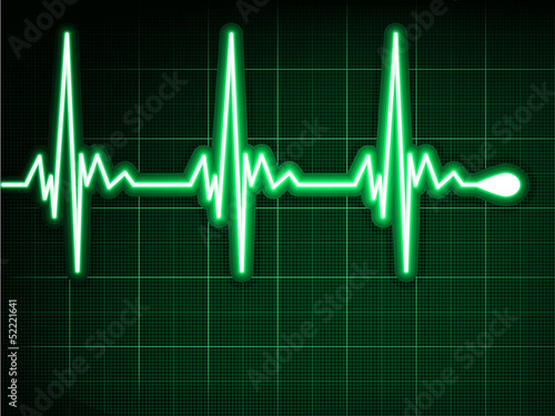 Green heart beat. Ekg graph. EPS 8