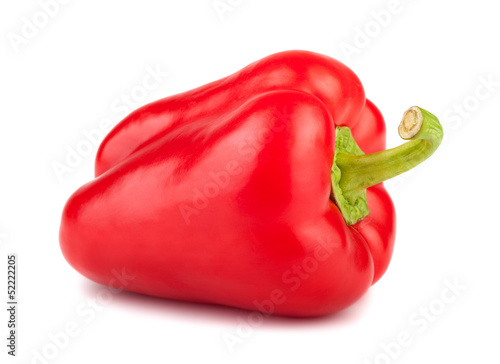 Single sweet red pepper