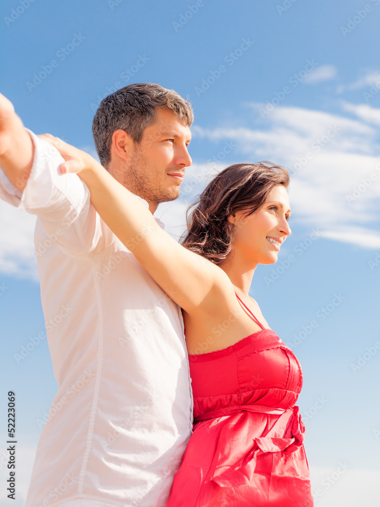 happy carefree couple