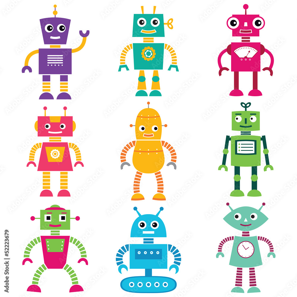 Fototapeta premium Robots set