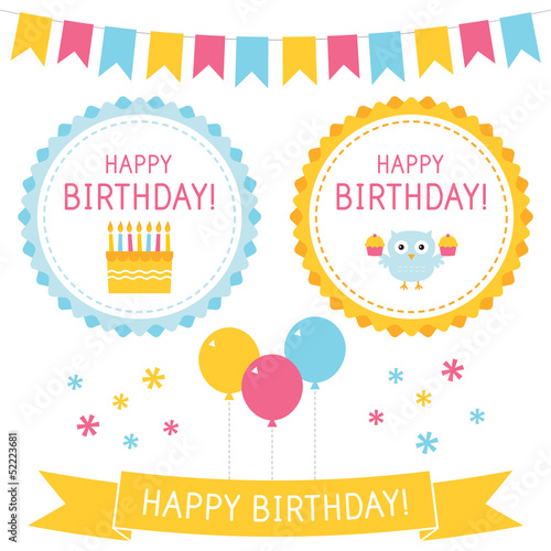 Birthday elements set