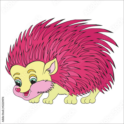 pink hedgehog photo