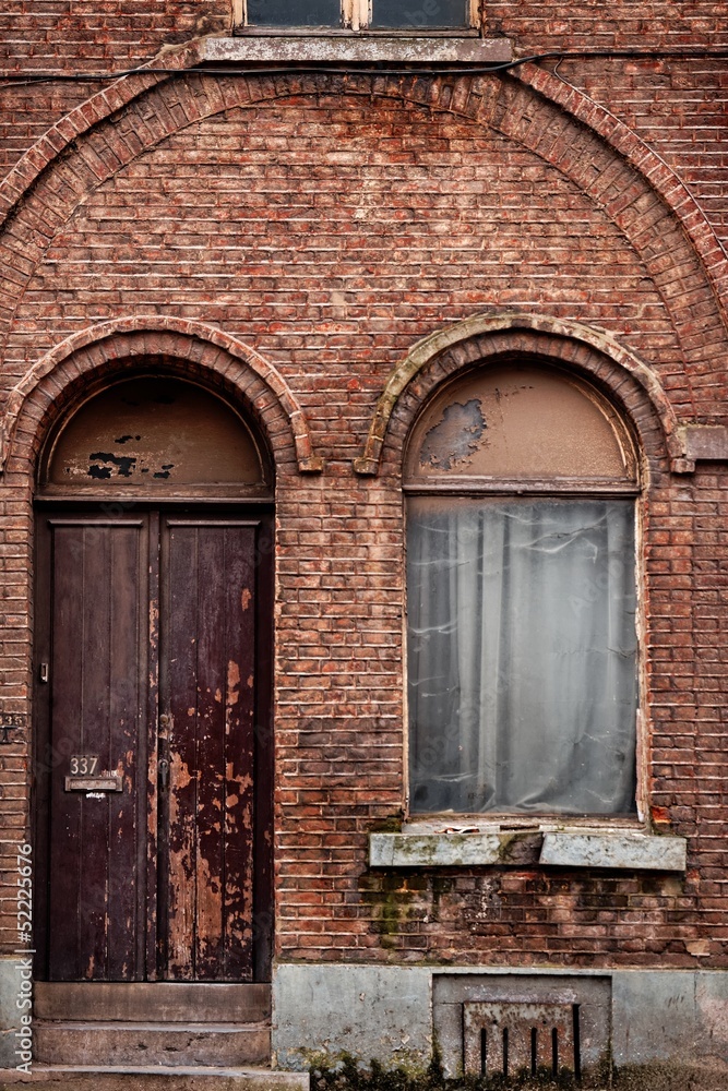 Abandoned residential building