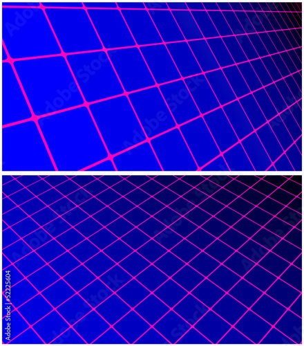 two blue and pink backgrounds for business cards