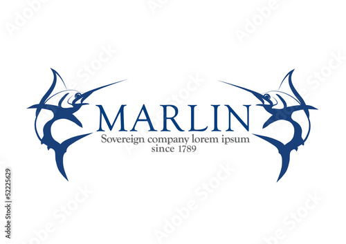 Marlin logo, swordfish logotype