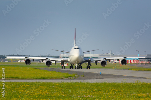 Taxiing plane