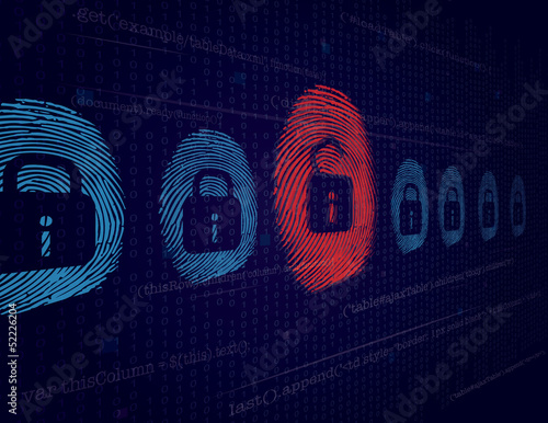 Cyber security and Hacking Concept - Vector Background
