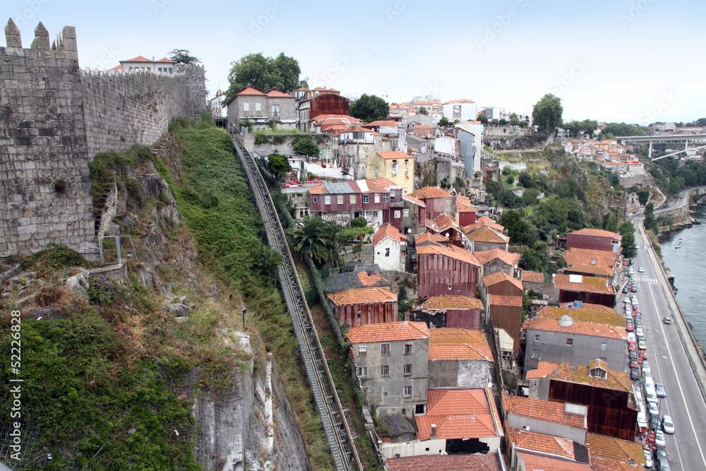 Old walls in Porto, Portugal