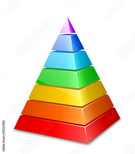 Color layered pyramid. Vector illustration