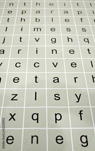 Wordsearch on panel