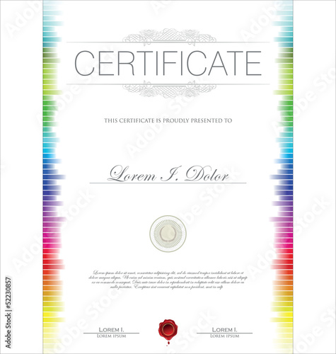 Colorful Certificate template