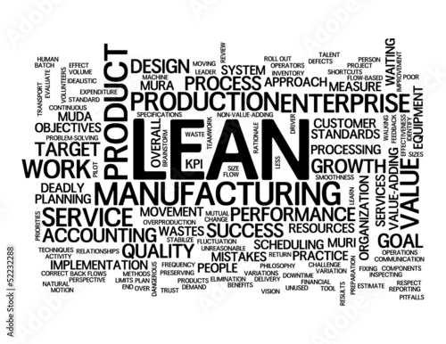 "LEAN" Tag Cloud (quality management process improvement)