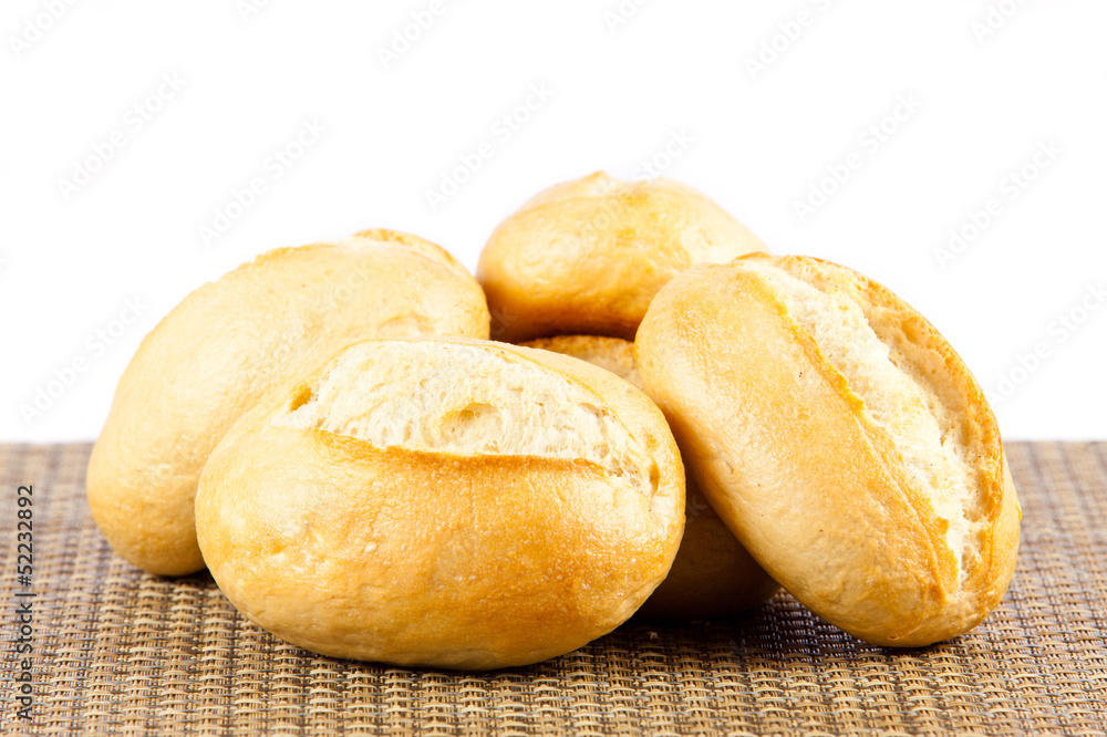 Bread on a white background. delicious buns  isolated on white