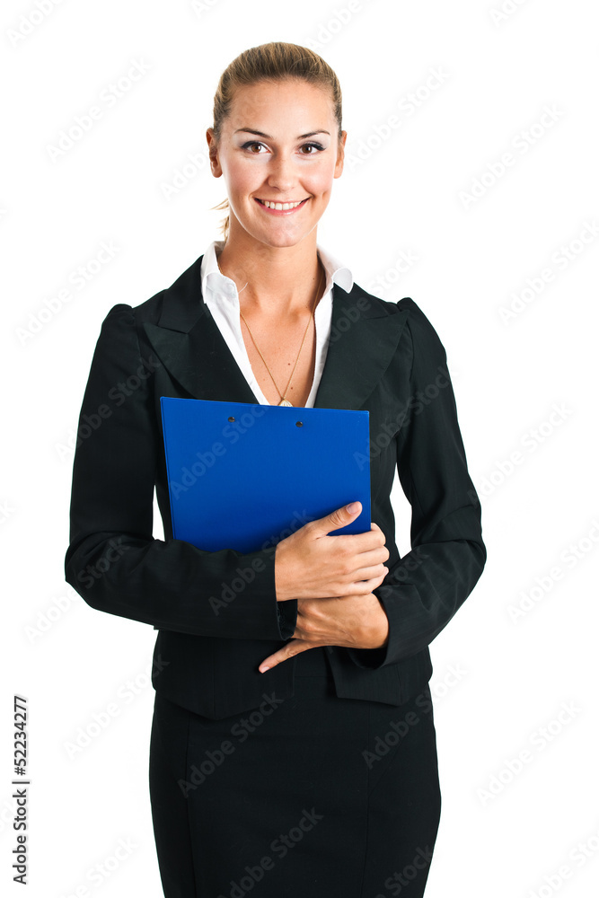 Young businesswoman isolated on white Young businesswoman isolated on white