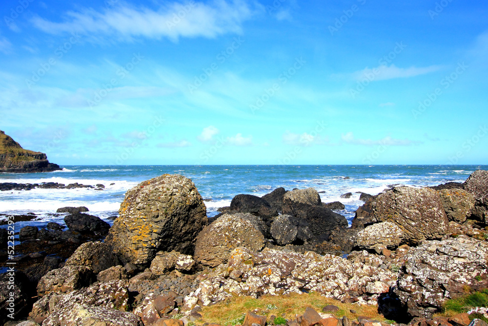 Beautiful rocky coastline of Northern Ireland