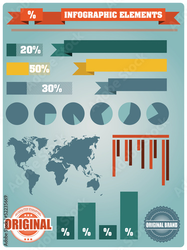 Collection of inforgraphics elements