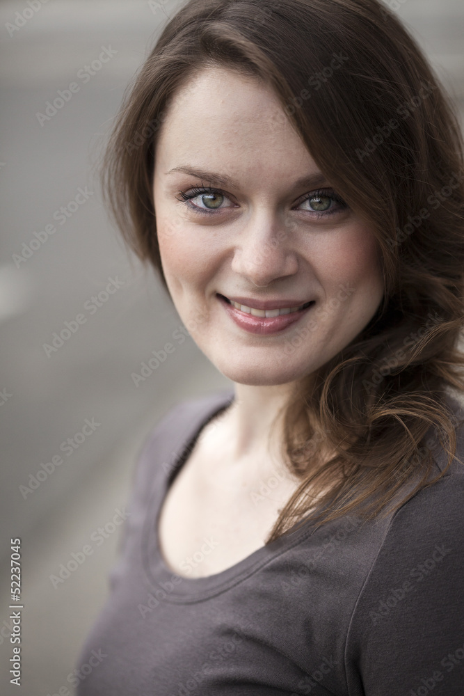 Young Woman with Beautiful Green Eyes Young Woman with Beautiful Green Eyes