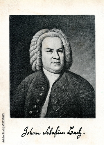 Portrait of german composer Johann Sebastian Bach