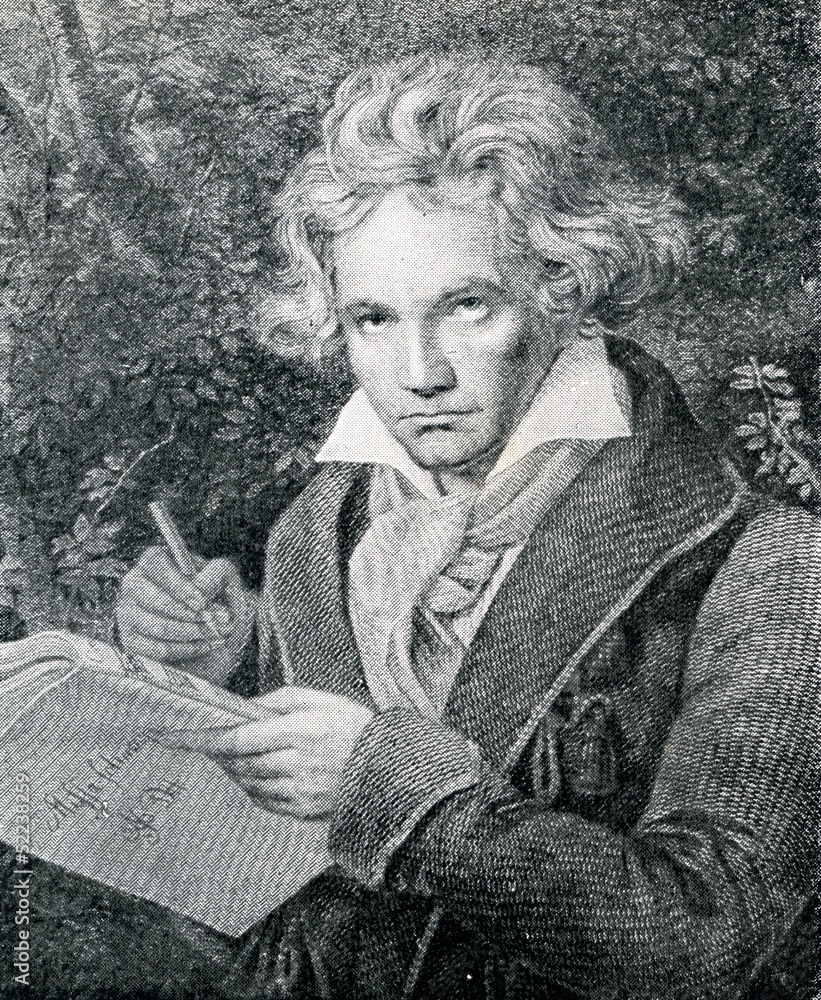 Portrait of german composer Beethoven