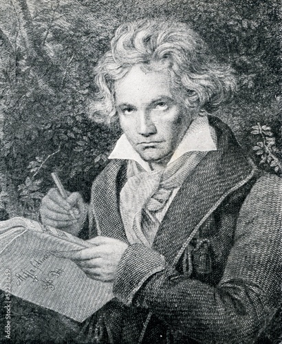 Portrait of german composer Beethoven photo
