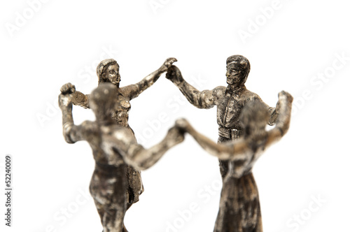 people dancing Sardana statue photo