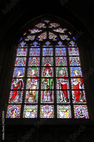 Vitrail de l'église Notre Dame du Sablon à Bruxelles, Belgique