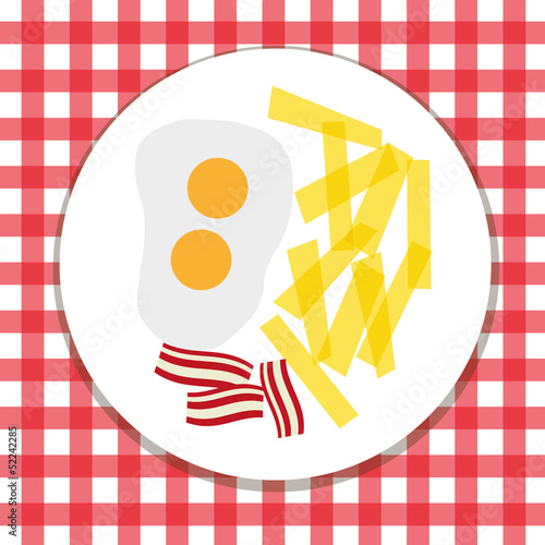 Plato de Huevo con patatas y bacon