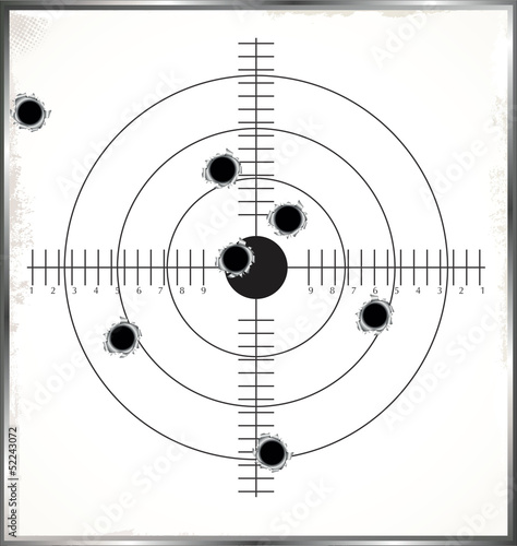 Target with bullet holes