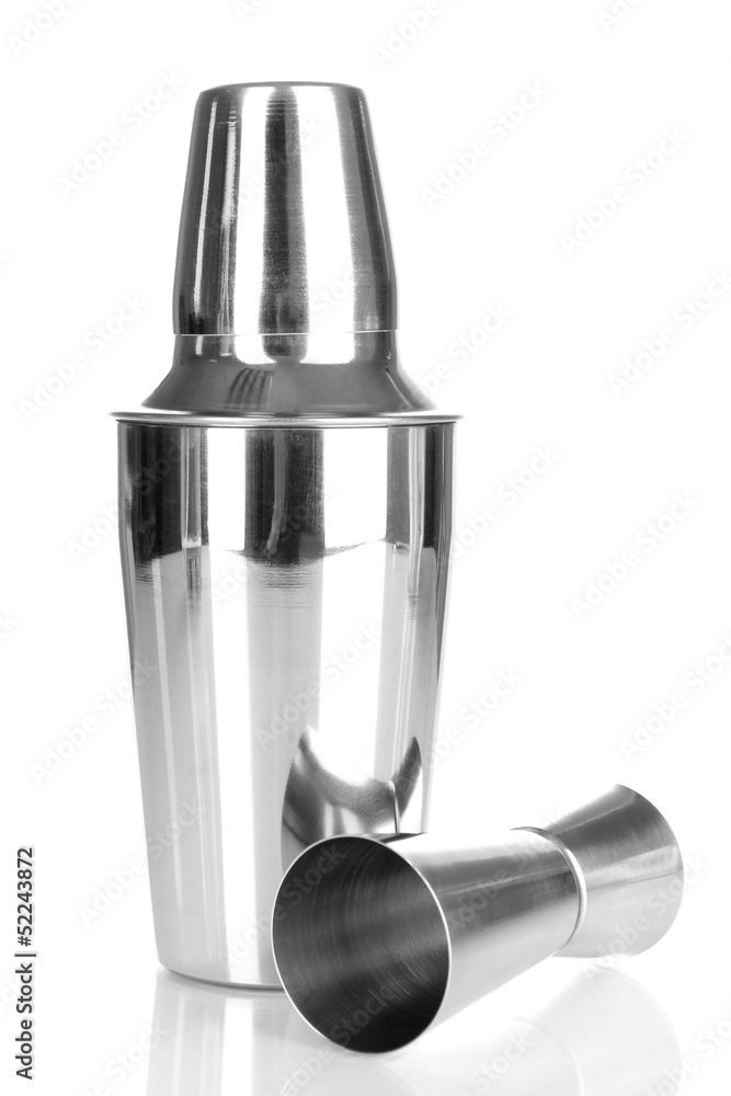 Cocktail shaker isolated on white. Cocktail shaker isolated on white.