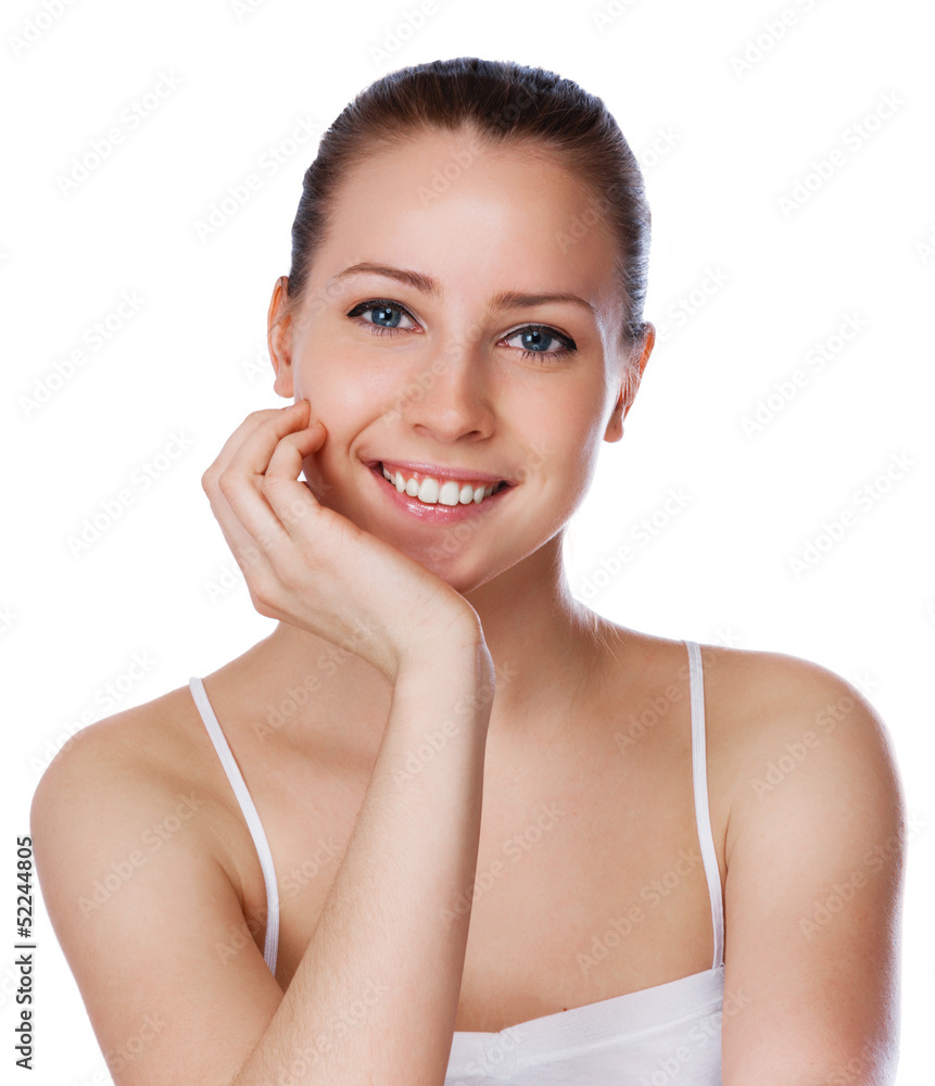 Portrait of young beautiful woman with healthy skin Portrait of young beautiful woman with healthy skin
