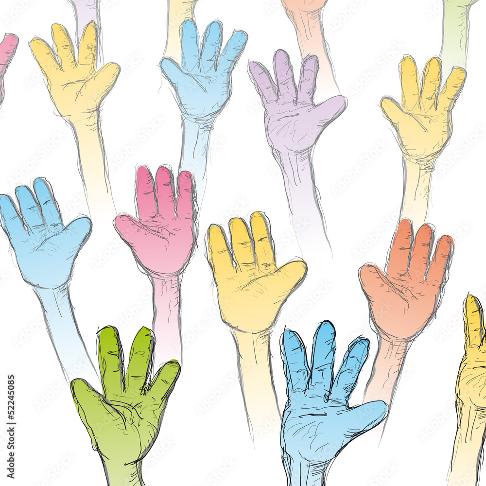 Obraz premium mani in alto