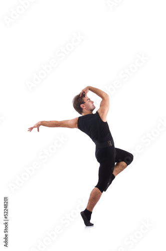Dancer isolated on the white background