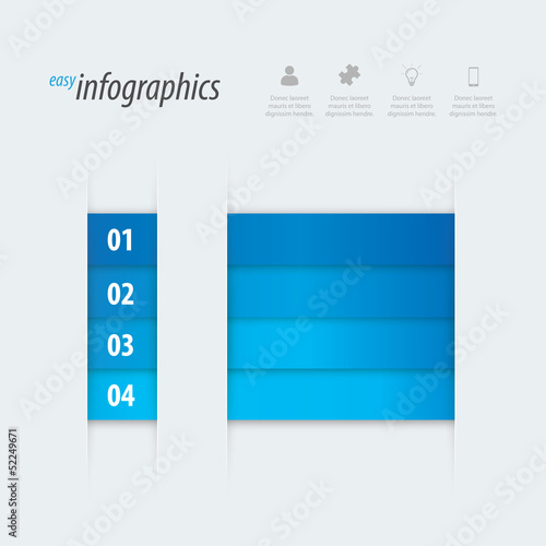 Modern easy infographics vector. You can place your own text.
