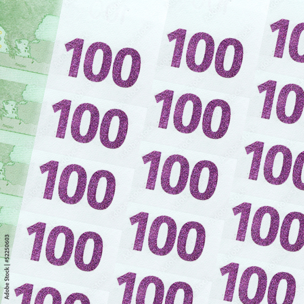 Background of 100 euro banknotes