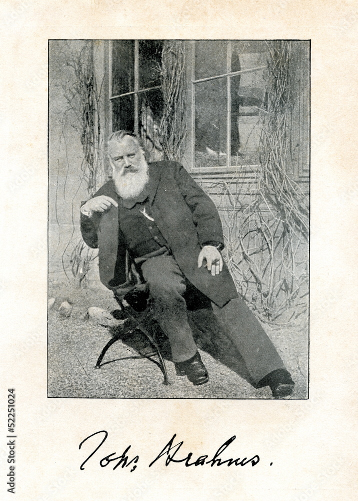 Portrait of german composer Brahms
