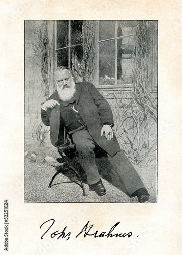 Obraz na płótnie Portrait of german composer Brahms w salonie