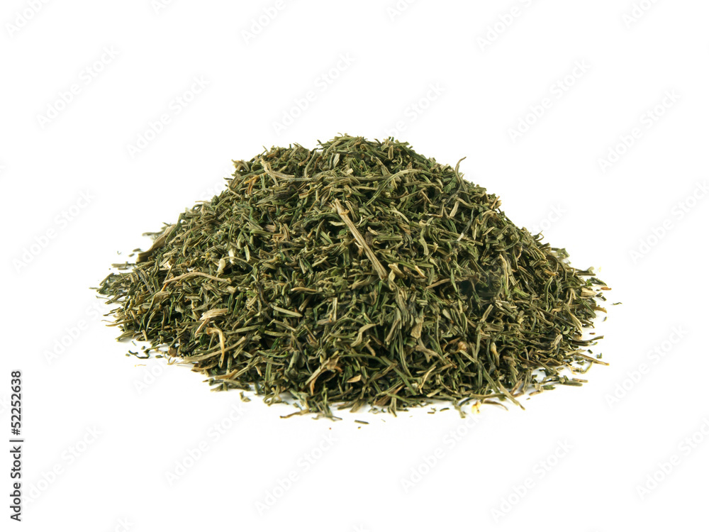 Heap dried dill isolated on white background Heap dried dill isolated on white background