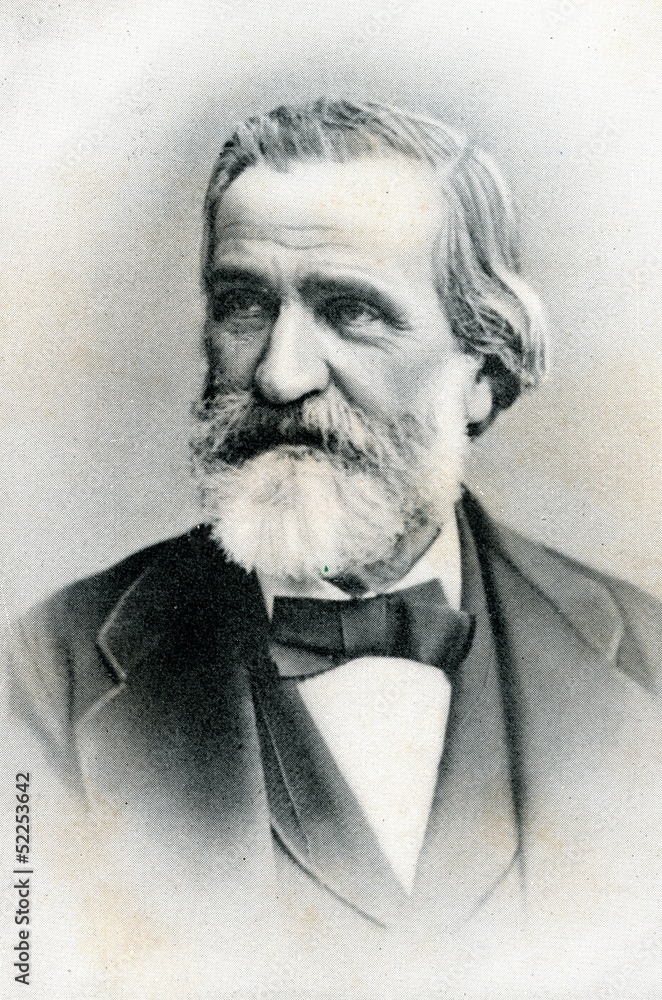 Portrait of italian composer Giuseppe Verdi - obrazy, fototapety, plakaty 